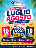 Promozione Luglio-Agosto - Tutto a Tasso Zero - Gea Service